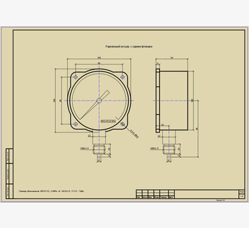 Чертежи технических манометров
