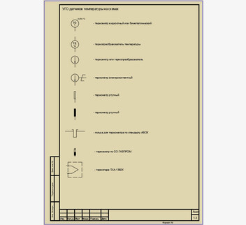 Обозначение датчиков температуры на схемах
