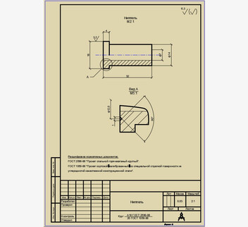 Чертеж приварного ниппеля