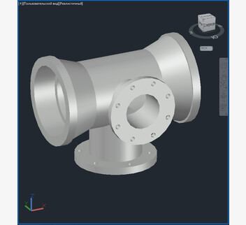 3D модели тройников раструб-фланец по ГОСТ 5525-88